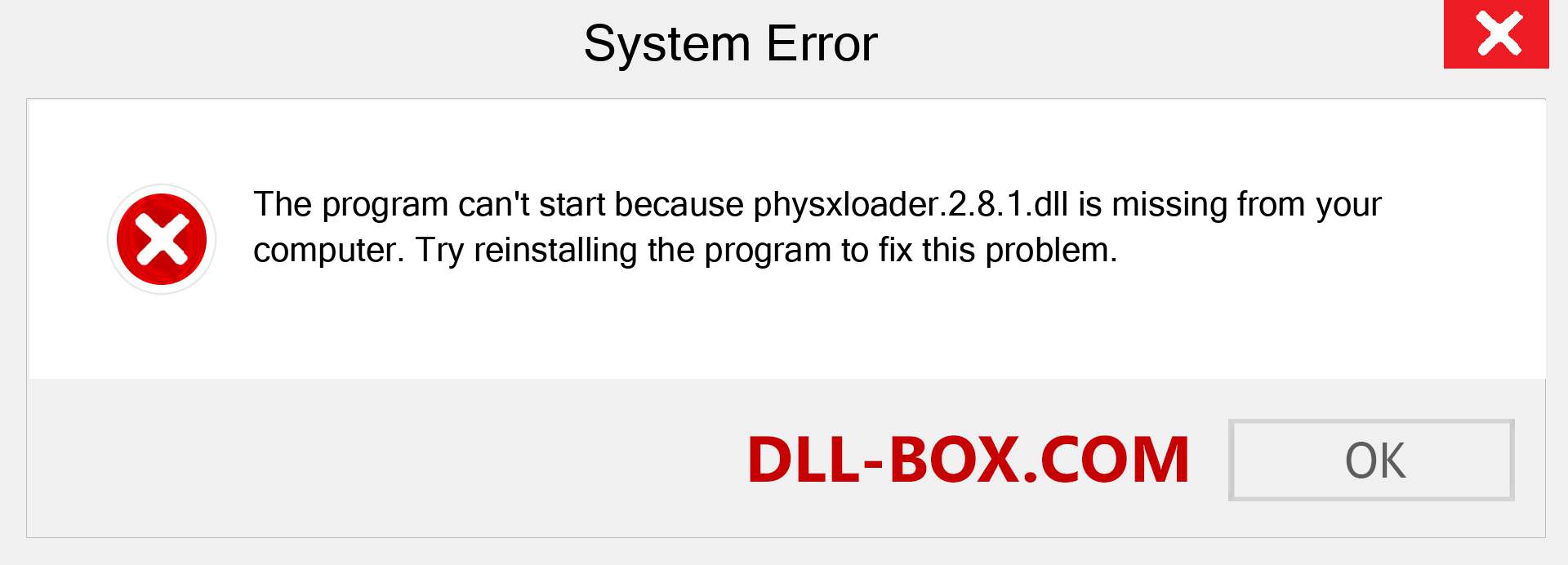  physxloader.2.8.1.dll file is missing?. Download for Windows 7, 8, 10 - Fix  physxloader.2.8.1 dll Missing Error on Windows, photos, images